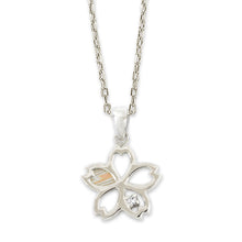 画像をギャラリービューアに読み込む, 桜かさねペンダント(桜)：ホワイトゴールド
